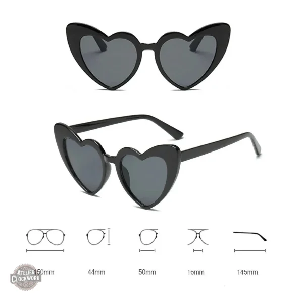Lunettes Heartness au style rétro-futuriste