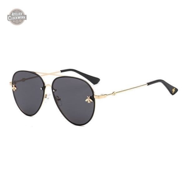 lunette-de-soleil-femme-ovale-1 Lunettes Vintage Bee Happy en style steampunk pour femmes