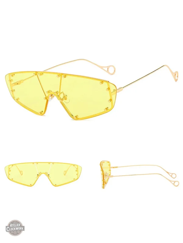 Lunettes de style verrières avec finition métallique