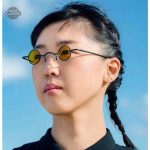 Lunettes de soleil vintage avec monture ronde