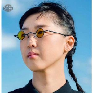 Lunettes de soleil vintage avec monture ronde