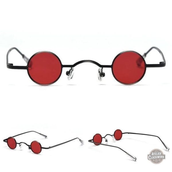 Lunettes rondes à l'esthétique steampunk