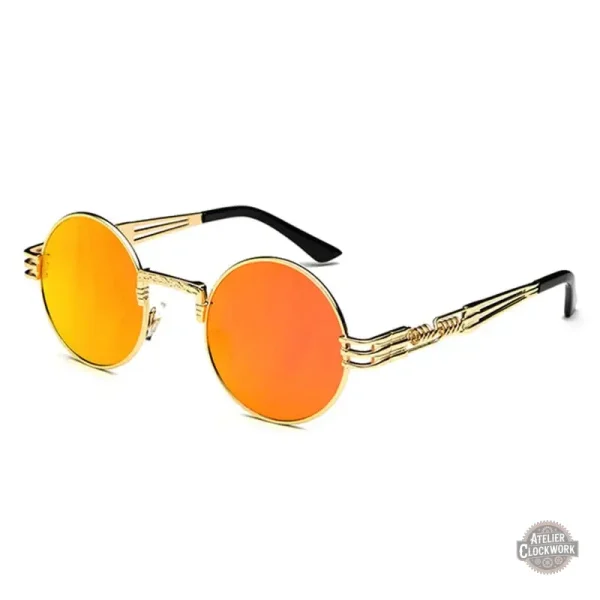 Lunettes rondes au look rétro Steampunk