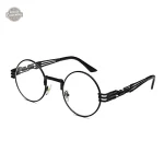 Lunettes à la mode avec design rond Steampunk