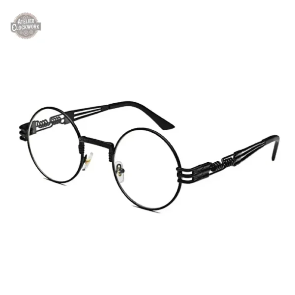 Lunettes à la mode avec design rond Steampunk