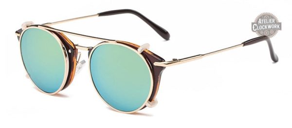 Lunettes rondes avec une touche steampunk