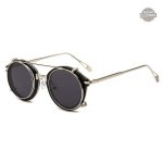 Lunettes rondes en métal pour homme
