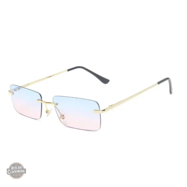 Lunettes rectangulaires steampunk pour femme