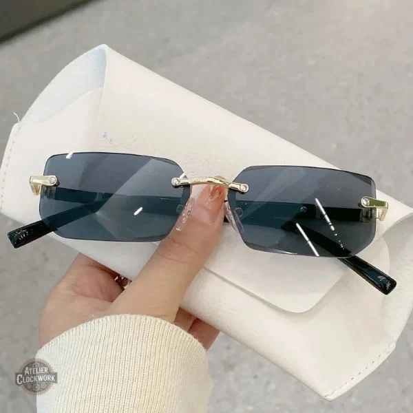 Lunette Rectangulaire sans Monture pour homme