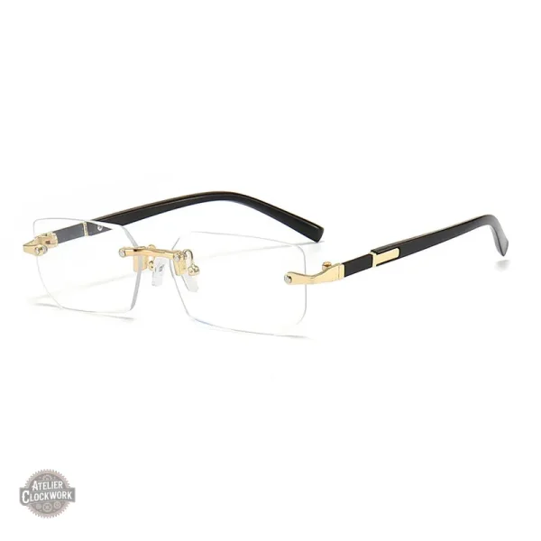 Lunette sans monture au design rectangulaire