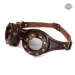 Lunette rétro en cuir riveté au style steampunk