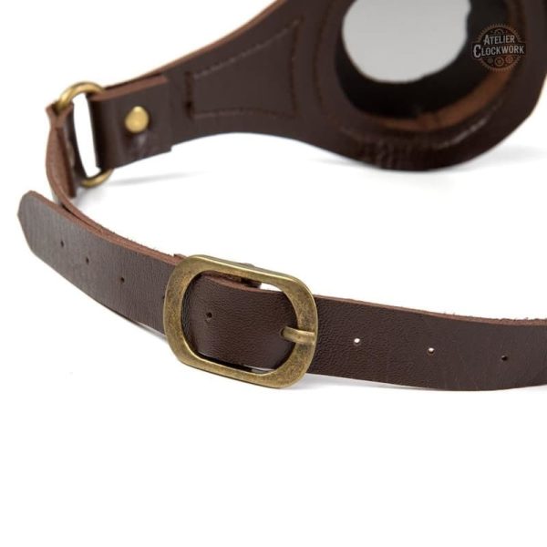 Accessoire de mode steampunk : lunette cuir riveté