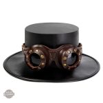 Élégante lunette rétro en cuir pour les amateurs de steampunk