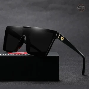 Lunettes de style steampunk carrées noires