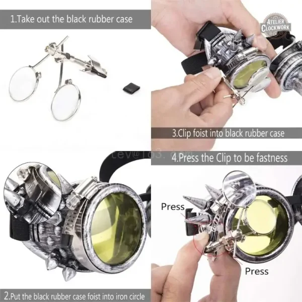 Lunettes steampunk pour fans de science-fiction