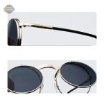 Élégantes lunettes rétro avec verre rabattable inclus