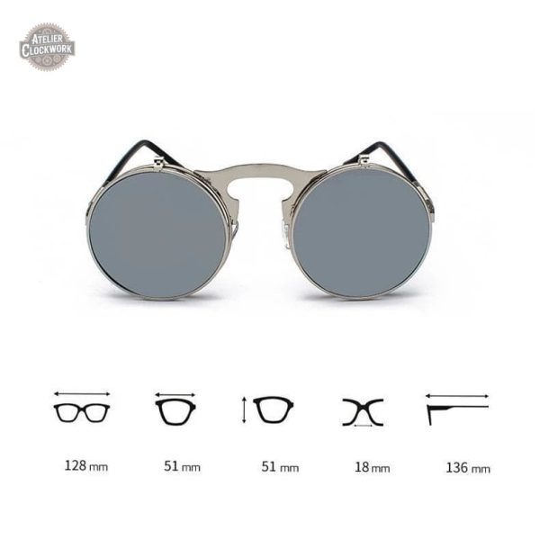 Design classique : lunettes de soleil avec verre rabattable