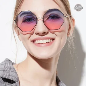 Lunettes Steampunk élégantes avec forme octogonale