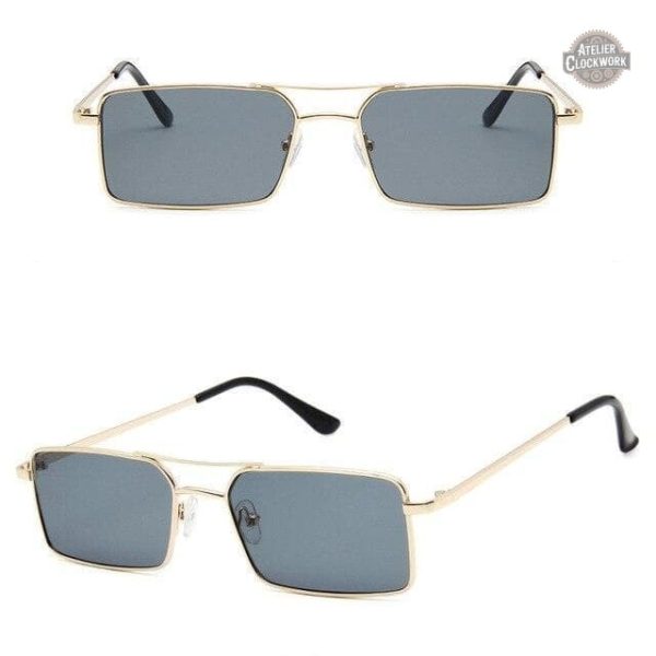 Style rétro : lunettes de soleil rectangulaires pour femme