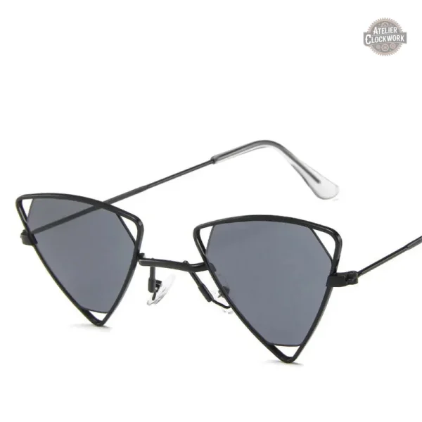 Lunettes de soleil modernes avec une silhouette triangulaire