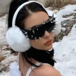 Lunettes vintage style Steampunk avec pointes argentées