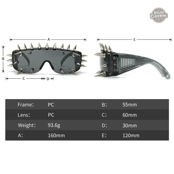 Lunettes stylisées avec détails en argent pour un look audacieux