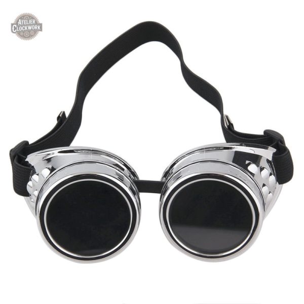 Accessoire de mode steampunk : lunettes de soleil rondes