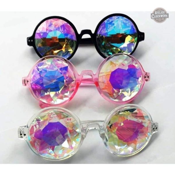 Lunette avec esthétique rétro et kaléidoscope