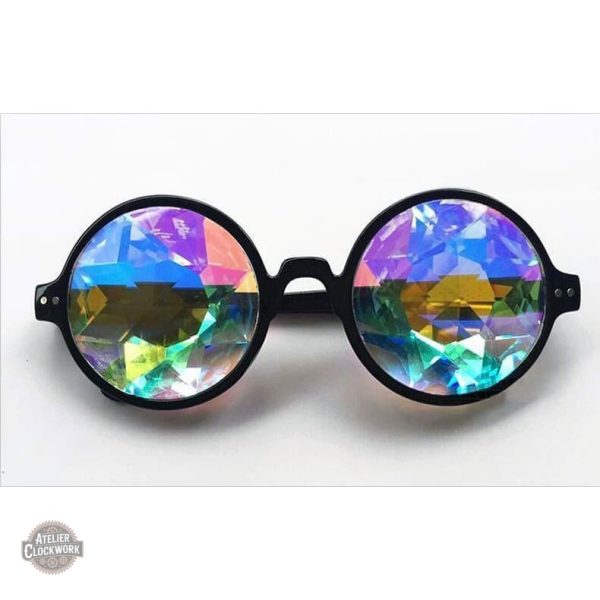 Lunette vintage avec motifs kaléidoscopiques uniques
