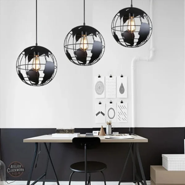 Lustre globe terrestre pour une ambiance rétro