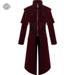 Redingote steampunk noire avec détails élégants