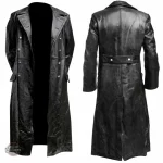 Manteau Simili Cuir Homme - style officier militaire