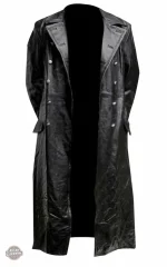 Manteau long en simili cuir pour look audacieux