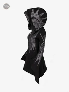 Dahlia Nocturne, manteau féminin au style gothique