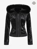 Manteau steampunk femme avec capuche élégante