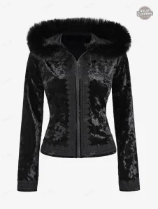 Manteau steampunk femme avec capuche élégante