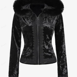 Manteau steampunk femme avec capuche élégante