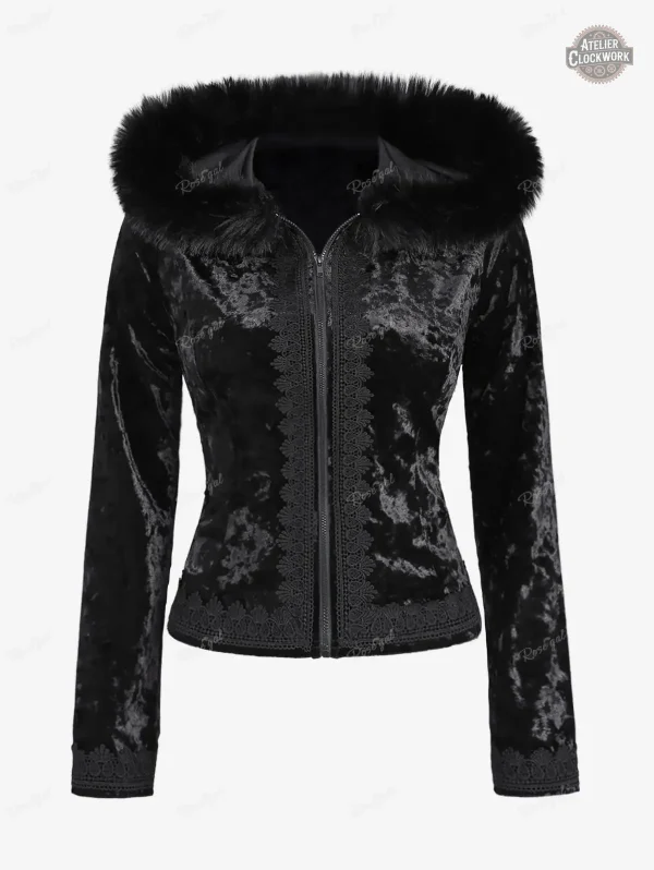 Manteau steampunk femme avec capuche élégante