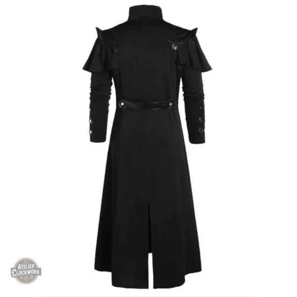 Manteau homme gothique avec détails steampunk