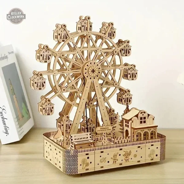 Boite à musique DIY Grande Roue, décor steampunk
