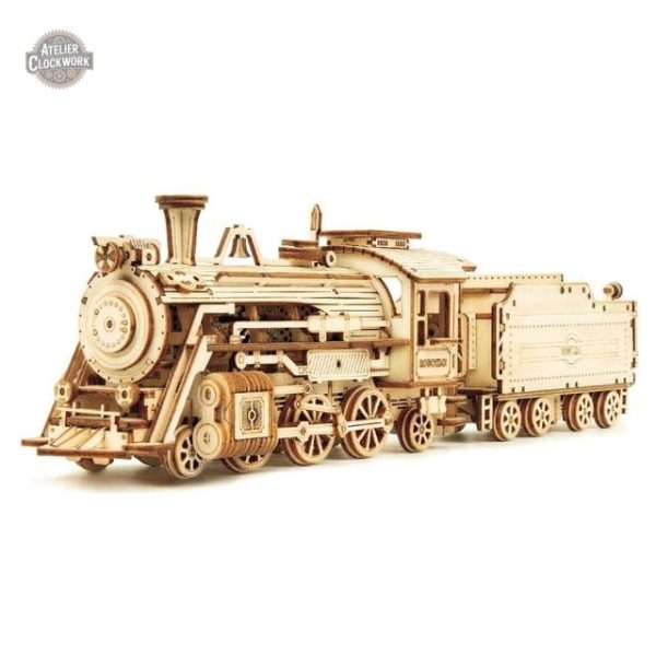 maquette-bois-train-1 Décoration Steampunk Locomotive DIY en métal