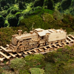 Modèle de locomotive steampunk à assembler soi-même