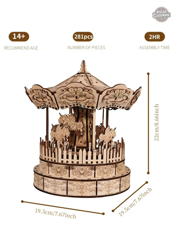 Carrousel à construire en modèle Steampunk