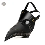 Masque à bec gothique en cuir synthétique
