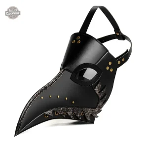 Masque à bec gothique en cuir synthétique