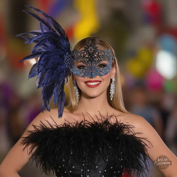 Masque Belle Epoque, accessoire unique à plumes