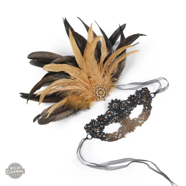 Masque à plumes, touche finale pour tenue steampunk