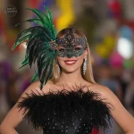 Masque chic à plumes, inspiration Belle Epoque