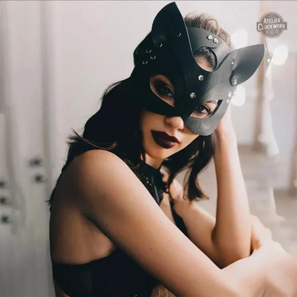 Masque inspiré du style Steampunk félin