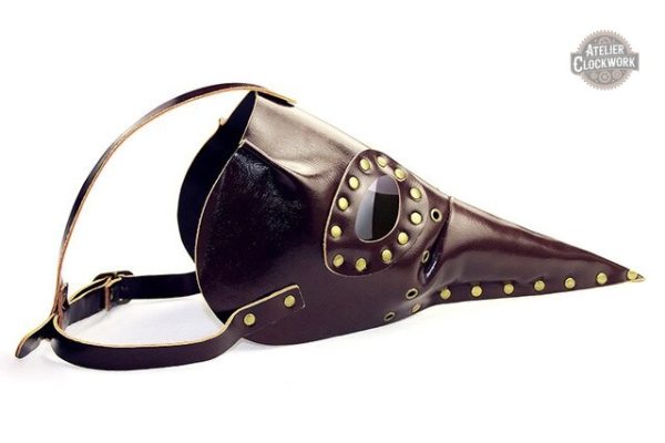 Détails du masque de docteur en style steampunk